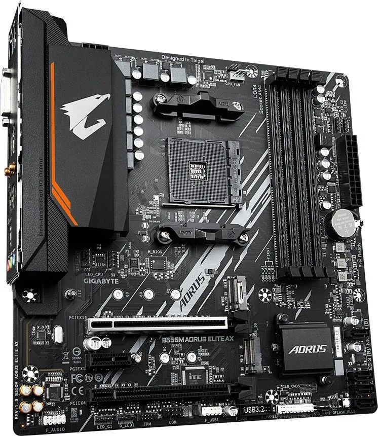 לוח אם Gigabyte B550M AORUS ELITE AX Micro-ATX