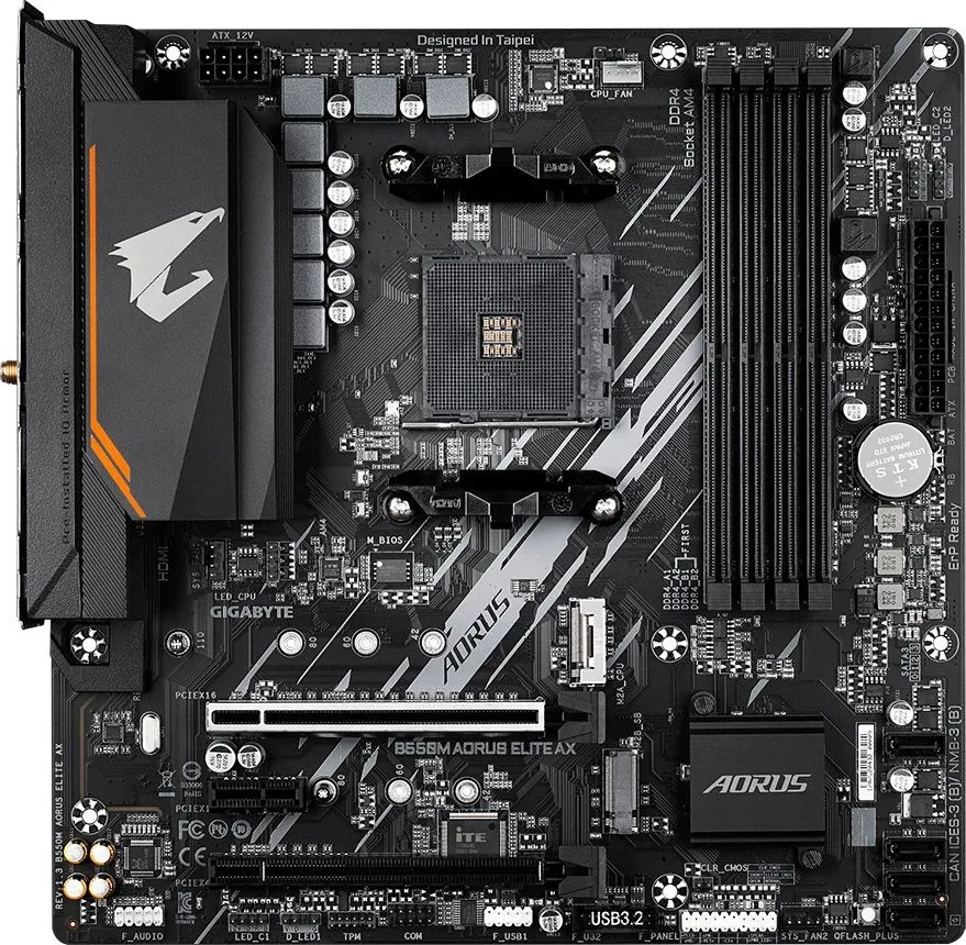 לוח אם Gigabyte B550M AORUS ELITE AX Micro-ATX