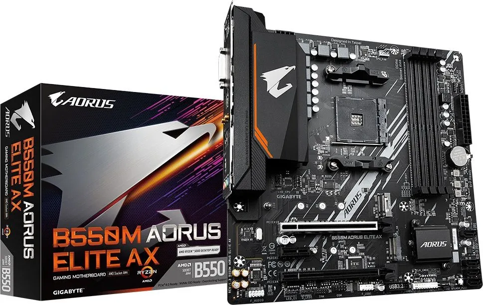 לוח אם Gigabyte B550M AORUS ELITE AX Micro-ATX