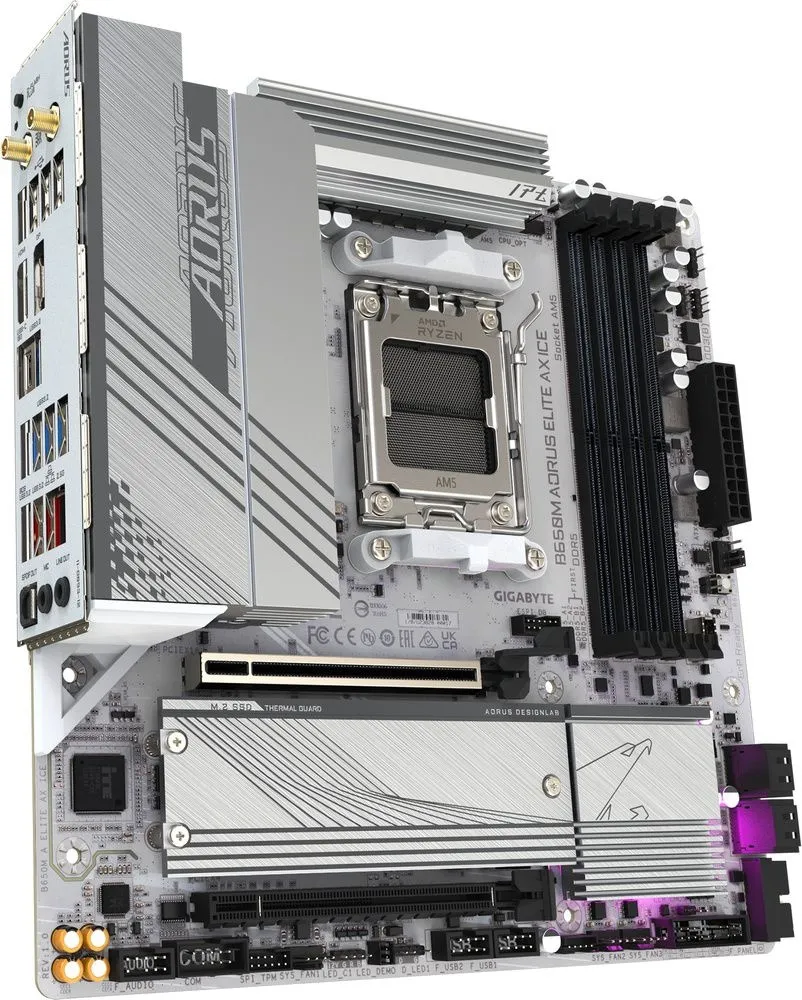 לוח אם Gigabyte B650M A ELITE AX ICE 1.1 Micro-ATX