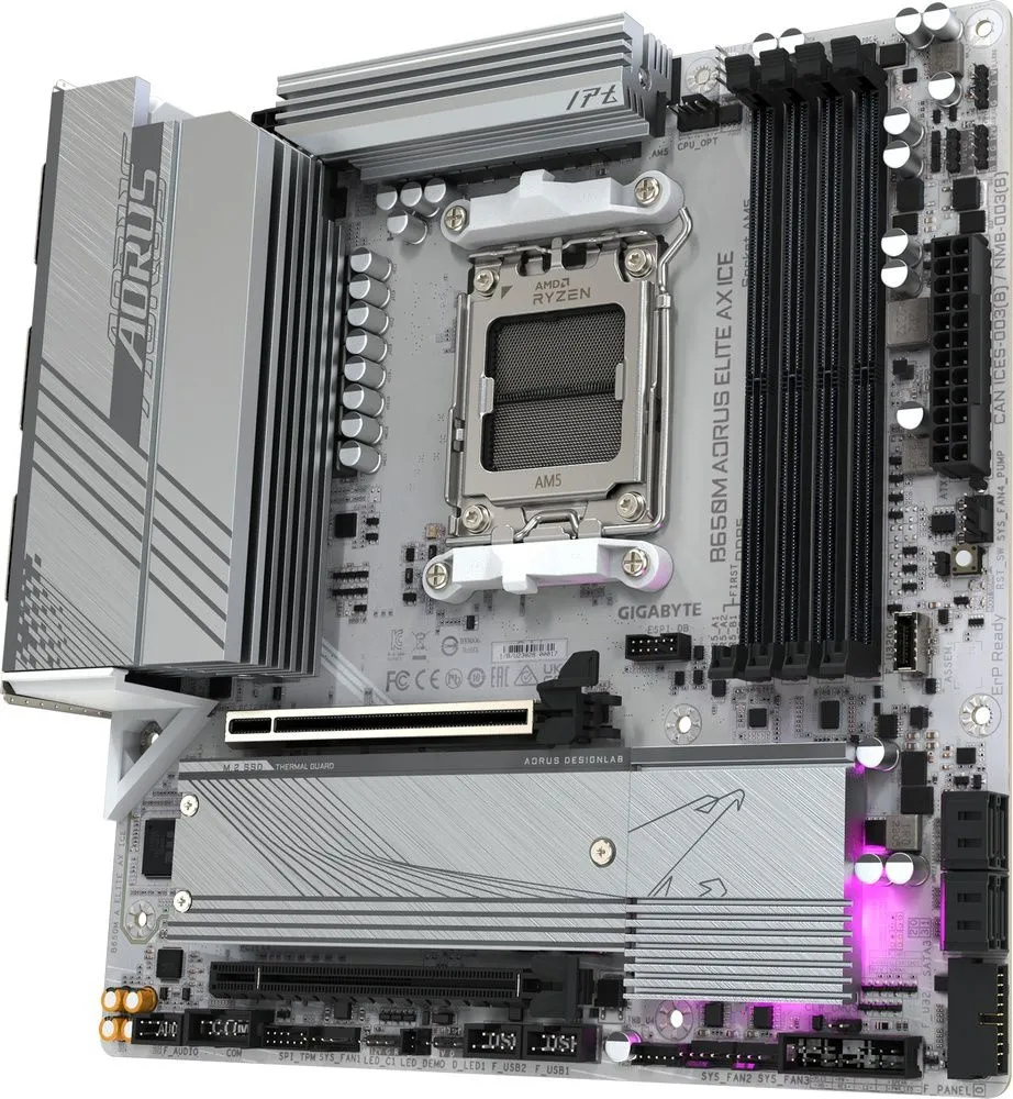 לוח אם Gigabyte B650M A ELITE AX ICE 1.1 Micro-ATX