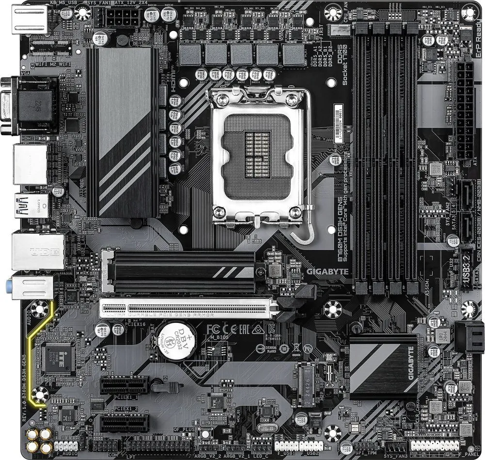 לוח אם Gigabyte B760M DS3H GEN5 Micro-ATX