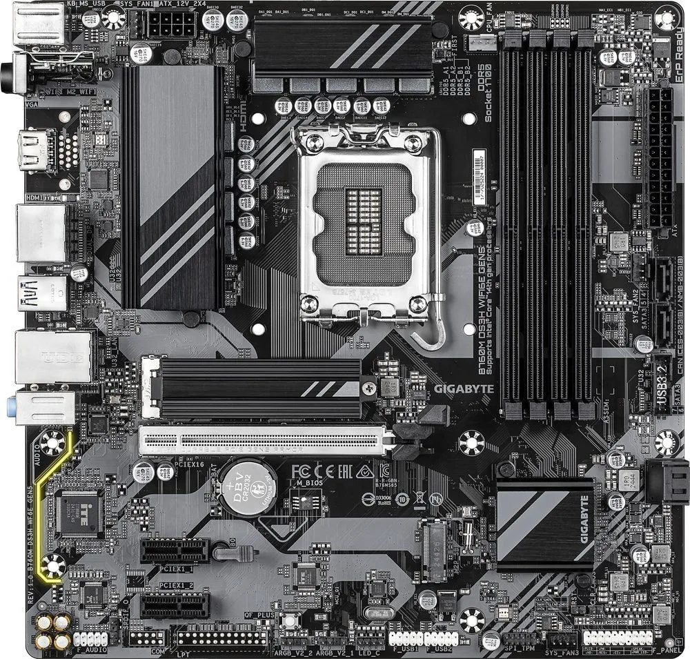 לוח אם Gigabyte B760M DS3H WF6E GEN5 Micro-ATX