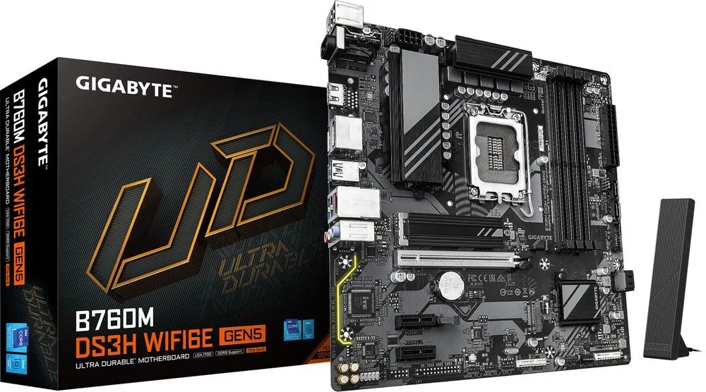 לוח אם Gigabyte B760M DS3H WF6E GEN5 Micro-ATX