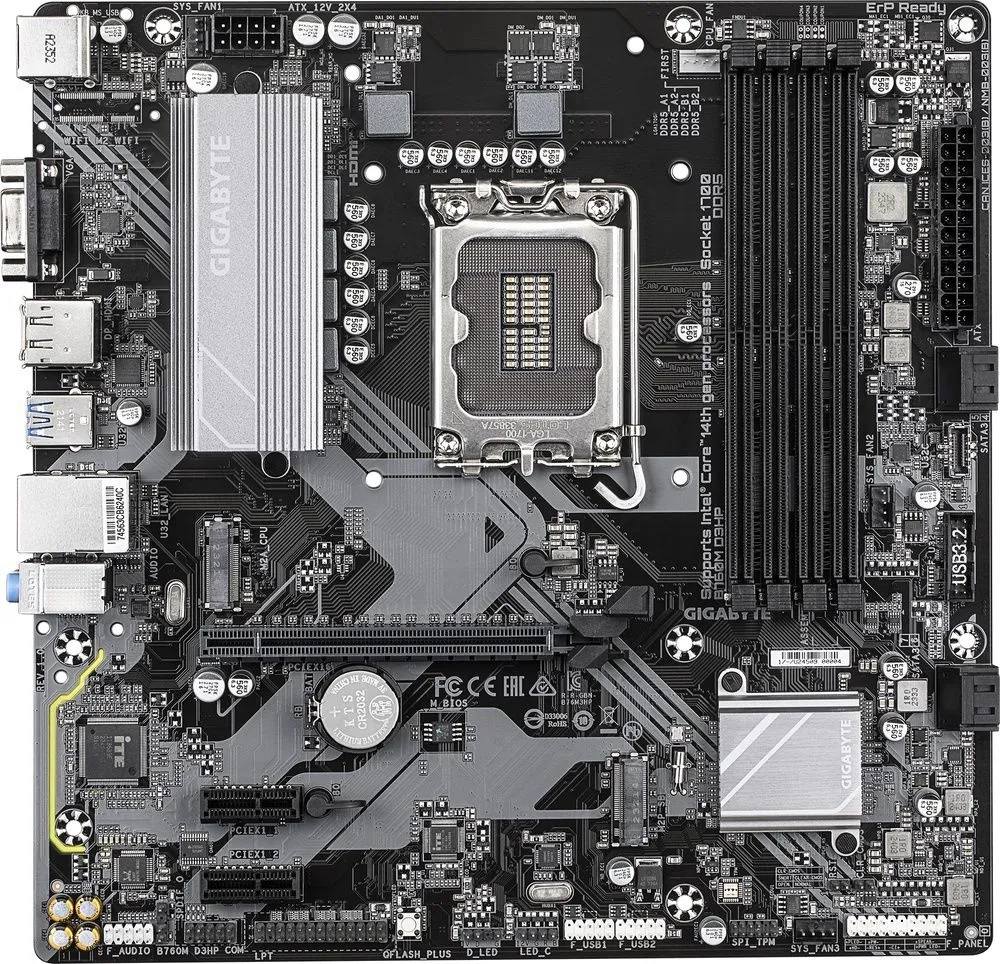לוח אם Gigabyte B760M D3HP Micro-ATX