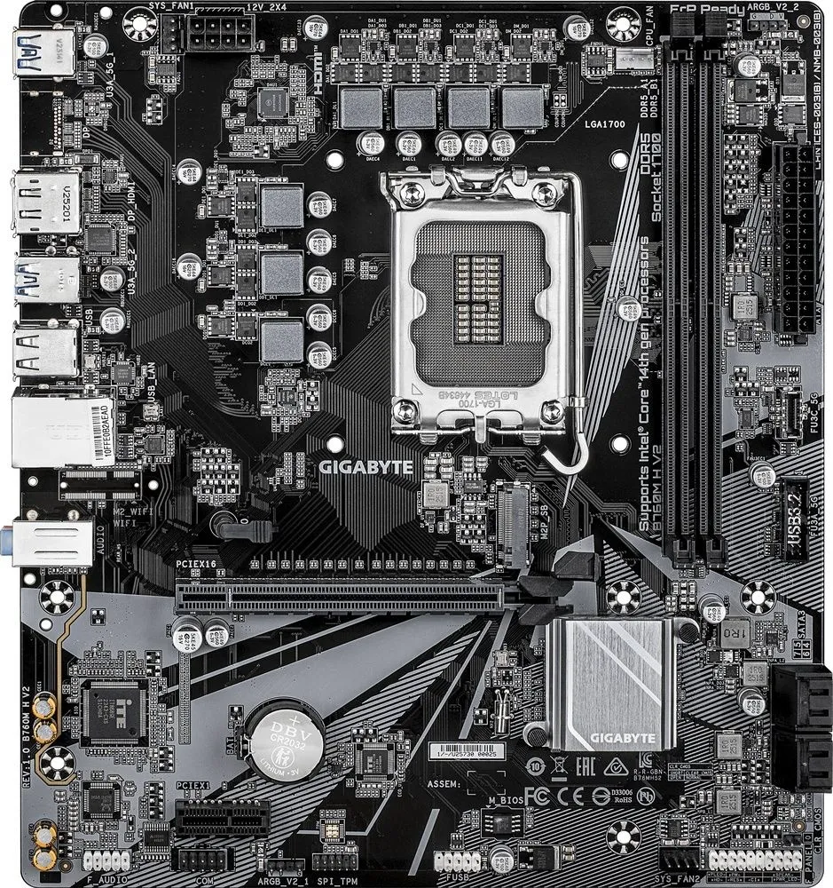 לוח אם Gigabyte B760M H V2 Micro-ATX LGA 1700