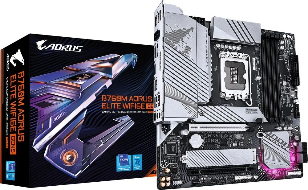 לוח אם Gigabyte B760M Aorus Elite WF6E GEN5 Micro-ATX