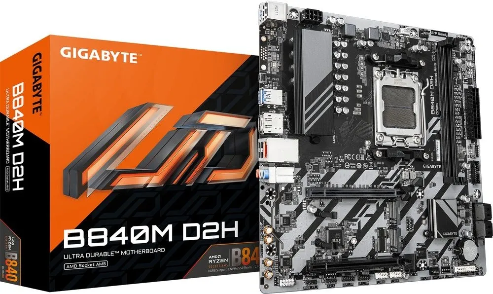 לוח אם Gigabyte B840M D2H 1.2 Micro-ATX AM5