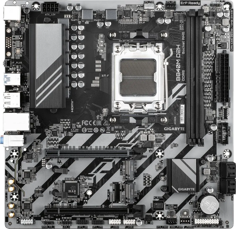 לוח אם Gigabyte B840M D2H 1.2 Micro-ATX AM5