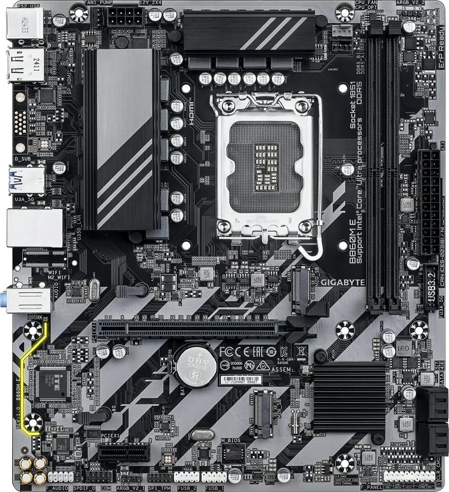 לוח אם Gigabyte B860M E Micro-ATX LGA 1851