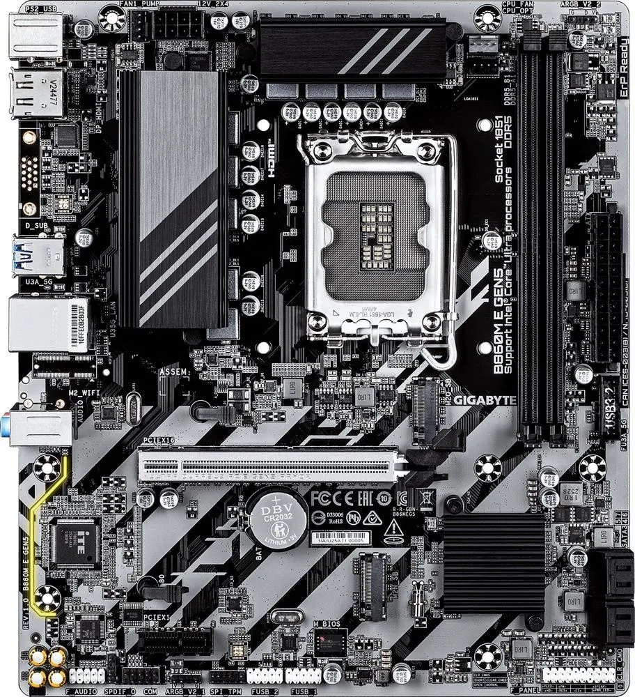 לוח אם Gigabyte B860M E Gen 5 Micro-ATX LGA 1851