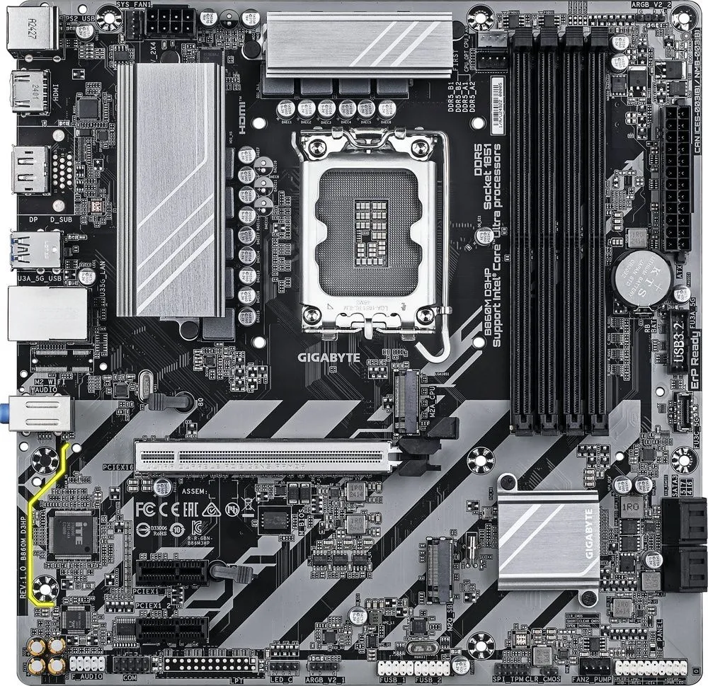 לוח אם Gigabyte B860M D3HP Micro-ATX