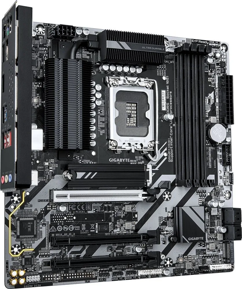 לוח אם Gigabyte B860M DS3H 2.2 Micro-ATX LGA 1851