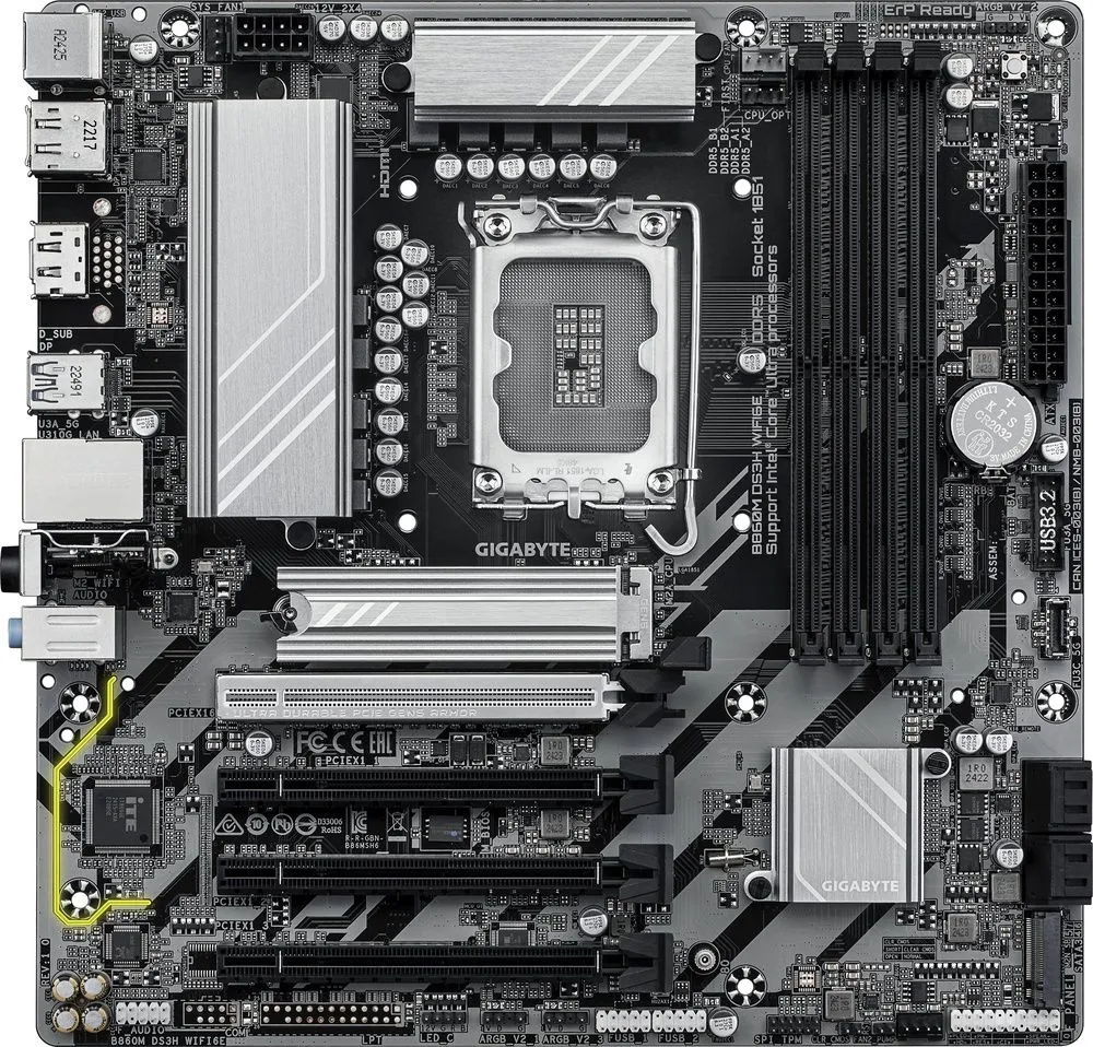 לוח אם Gigabyte B860M DS3H WIFI6E Micro-ATX
