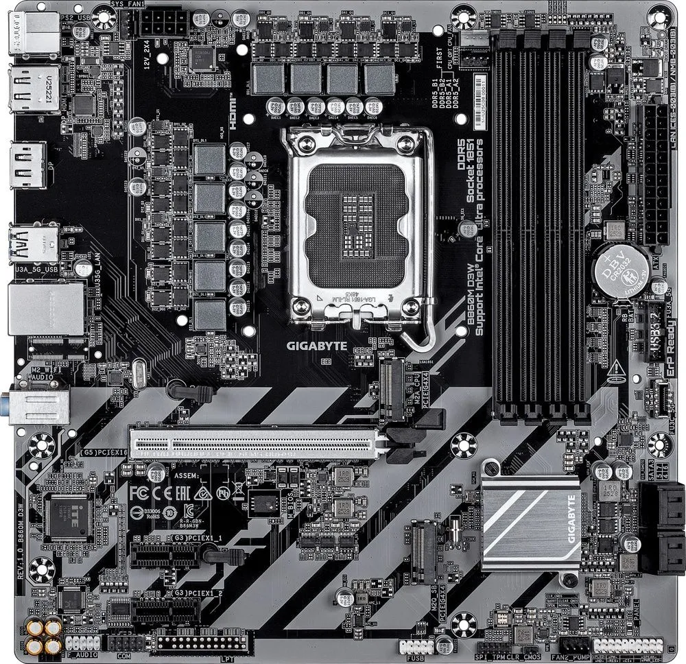 לוח אם Gigabyte B860M D3W Micro-ATX LGA 1851