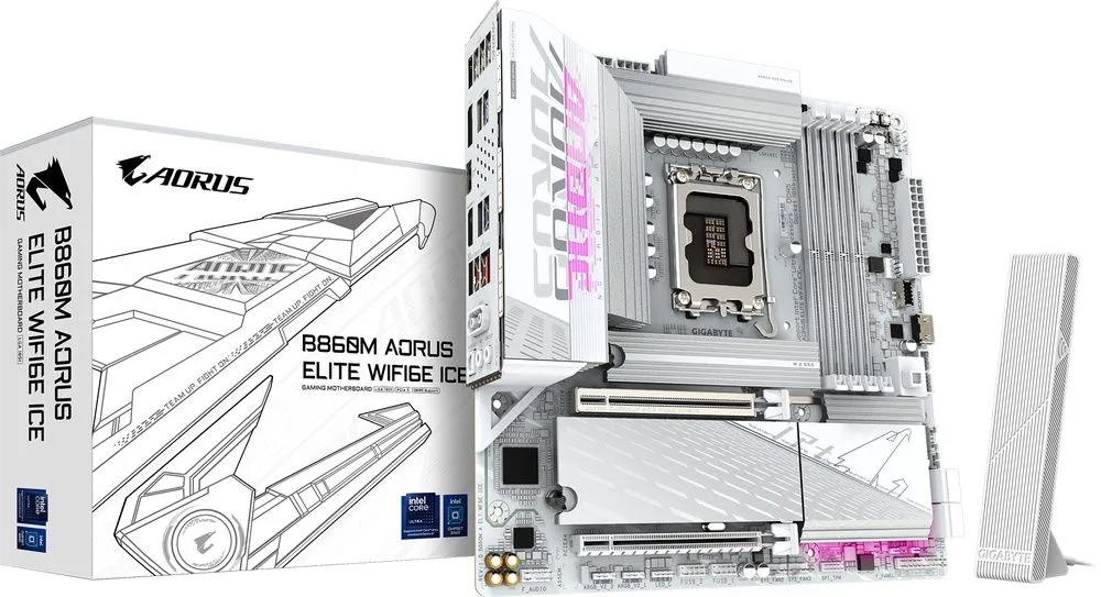 לוח אם Gigabyte B860M A ELT WF6E ICE Micro-ATX
