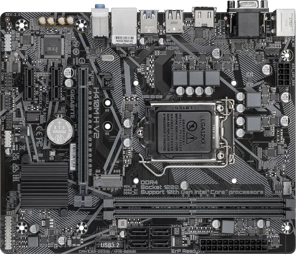 לוח אם Gigabyte H410M H V2 2.0 Micro-ATX