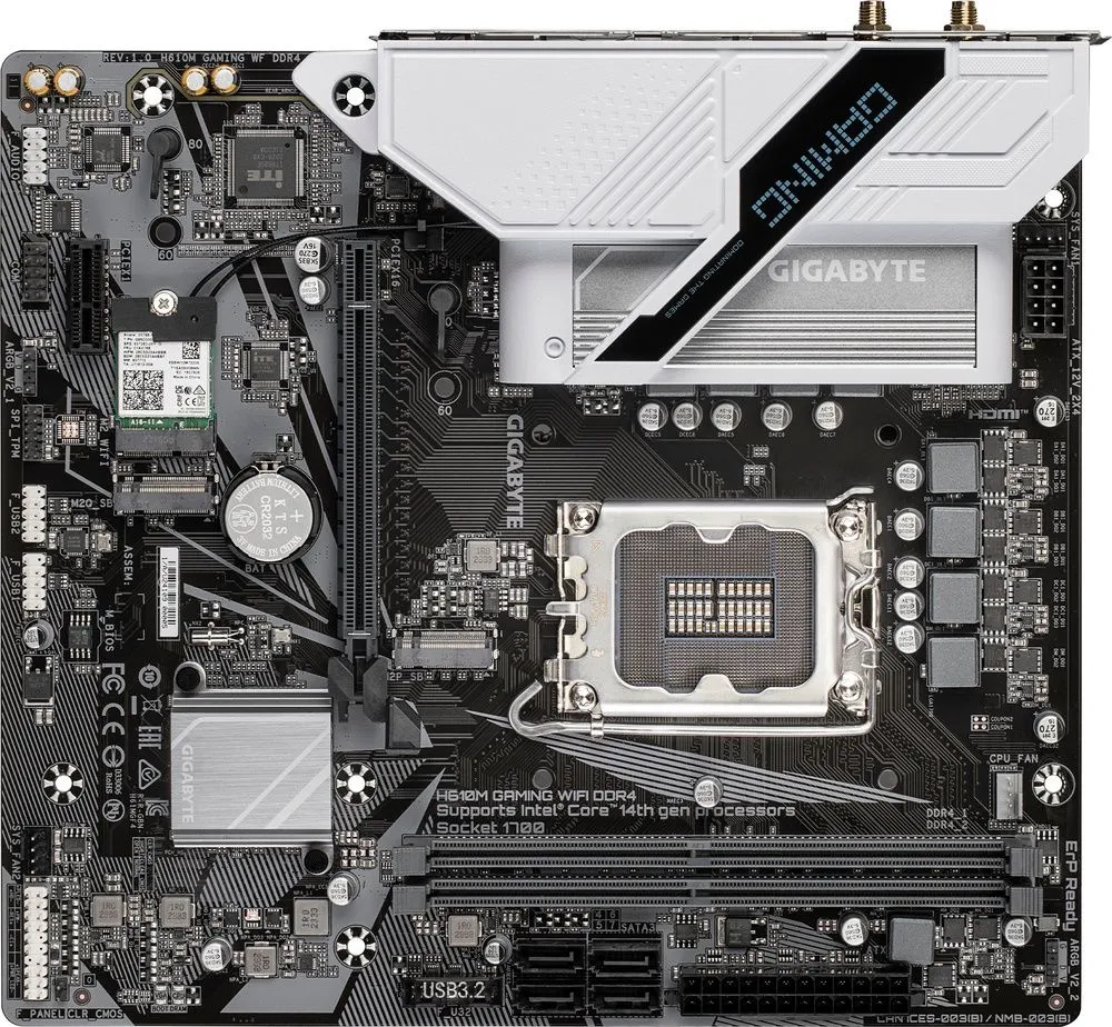 לוח אם Gigabyte H610M GAMING WF DDR4 Micro-ATX