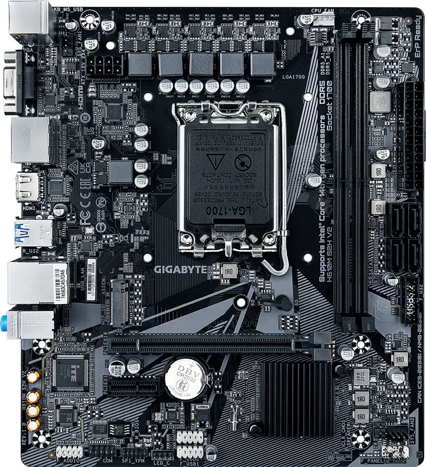 לוח אם Gigabyte H610M S2H V2 D5 Micro-ATX