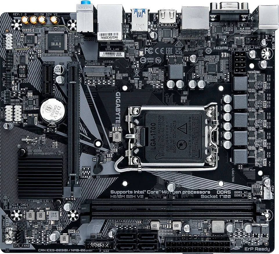 לוח אם Gigabyte H610M S2H V2 D5 Micro-ATX