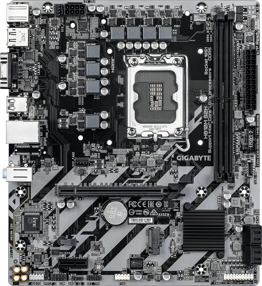 לוח אם Gigabyte H810M S2H 1.0 Micro-ATX