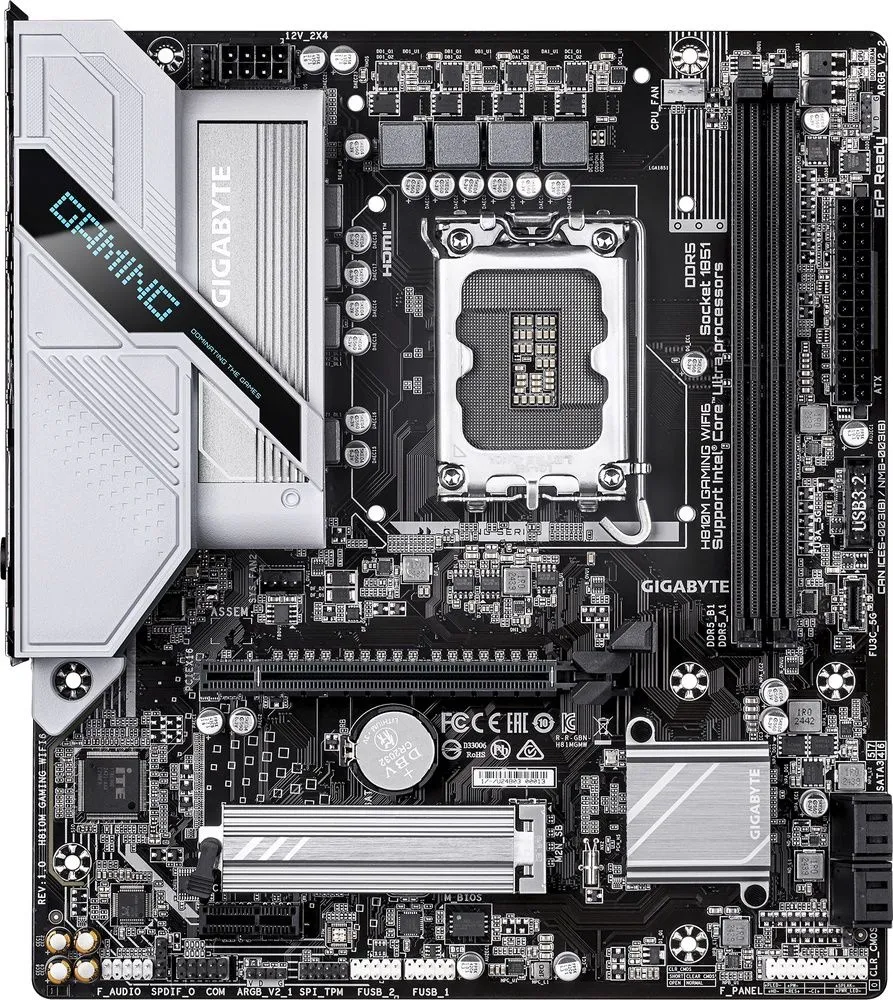 לוח אם Gigabyte H810M GAMING WIFI6 Micro-ATX
