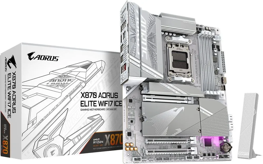 לוח אם Gigabyte X870 A ELITE X ICE (X3D) ATX