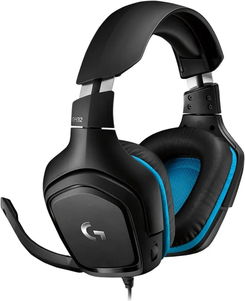 אוזניות גיימינג חוטיות Logitech G432 Black/Blue