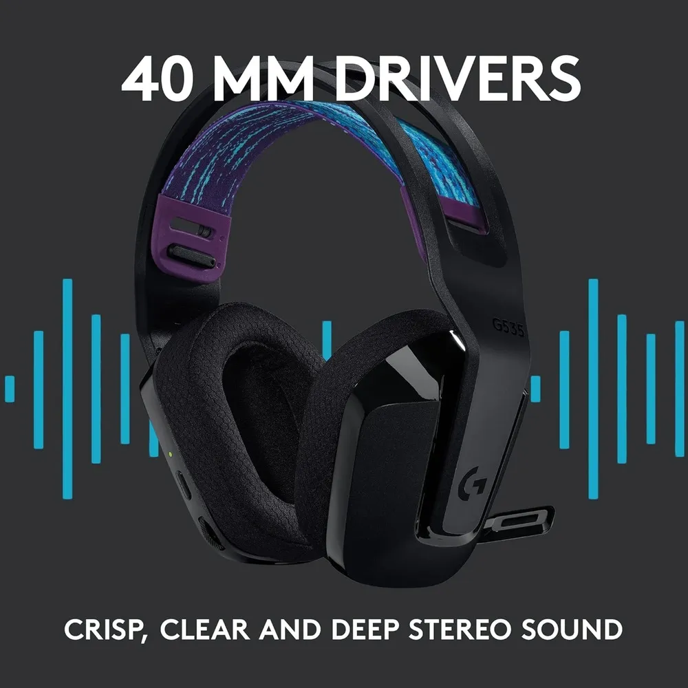 אוזניות גיימינג אלחוטיות Logitech G535 Lightspeed שחורות