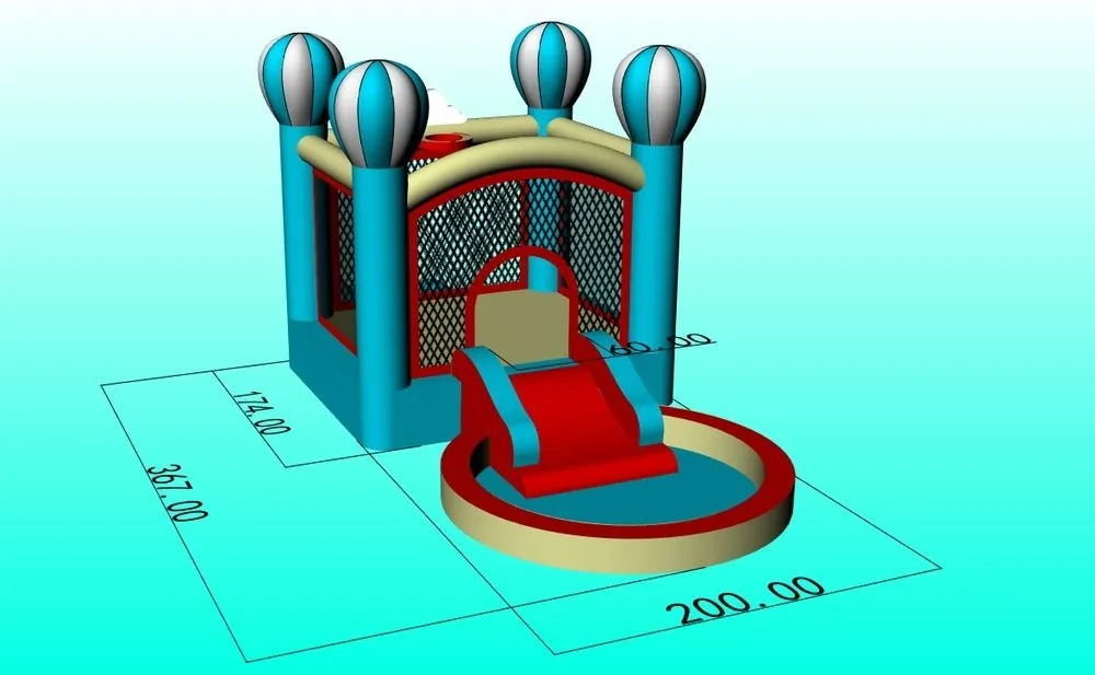מתקן מתנפח לגינה טירת הכדורים MJ68 מבית Mirajump