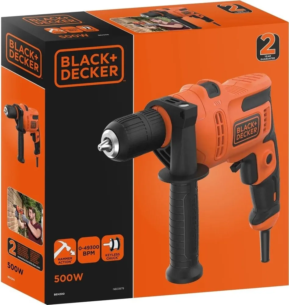 פטישון חוטי Black+Decker BEH200-QS 500W