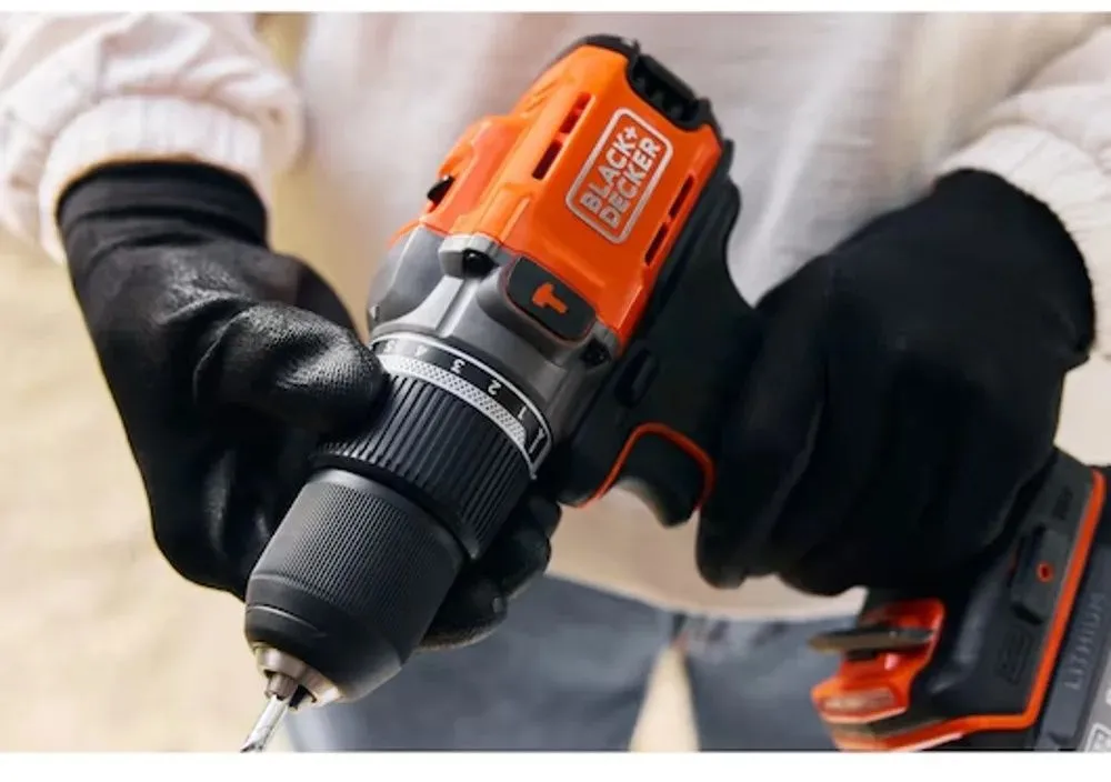 מברגה / מקדחת פוטר רוטטת 18V + סוללת 2Ah + מטען Black+Decker BCD383D1XC-QW