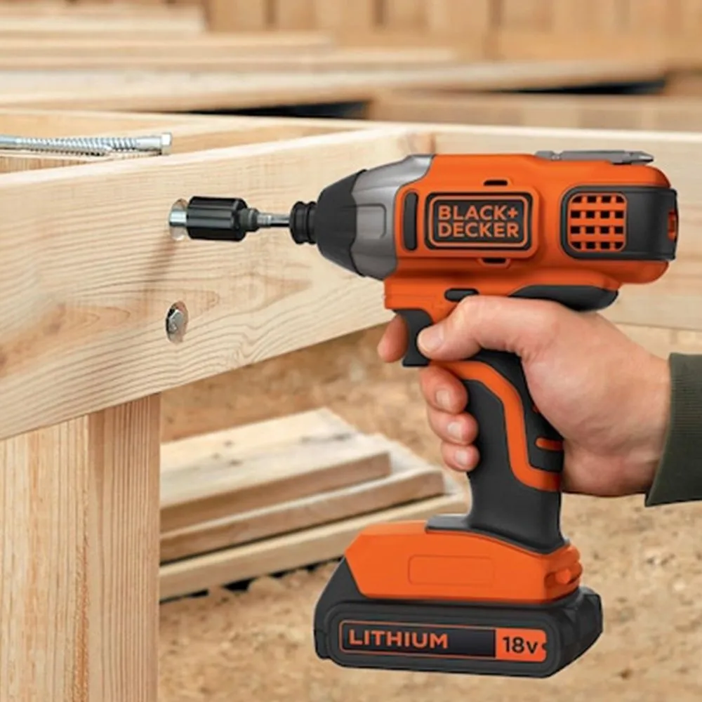 מברגת אימפקט חשמלית נטענת Black+Decker BDCIM18N-XJ 18V – גוף בלבד