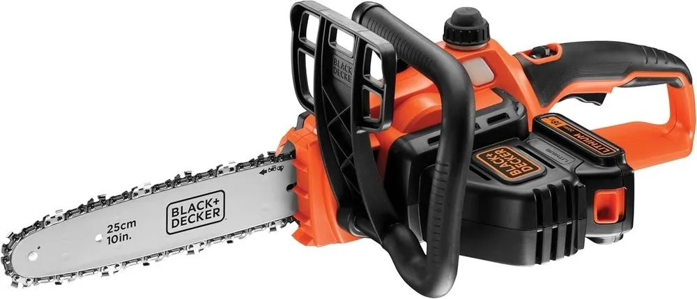 מסור שרשרת חשמלי נטען כולל סוללת 2.0Ah ומטען Black+Decker GKC1825L20-QW 18V