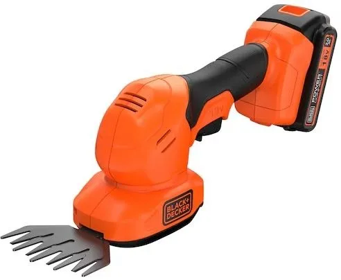 גוזם שיחים נטען כולל סוללת 2.0Ah ומטען Black+Decker BCSS18D1-QW 18V