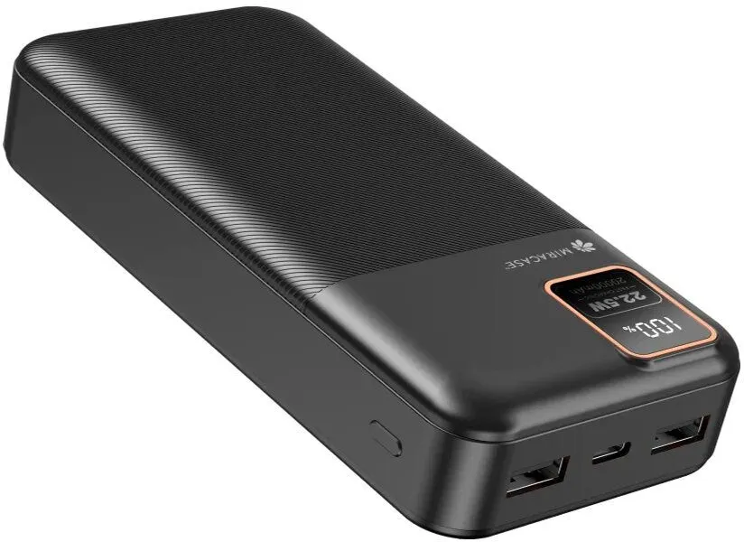 מטען נייד/סוללת גיבוי Miracase MPB20LCD 20000mAh – בצבע שחור
