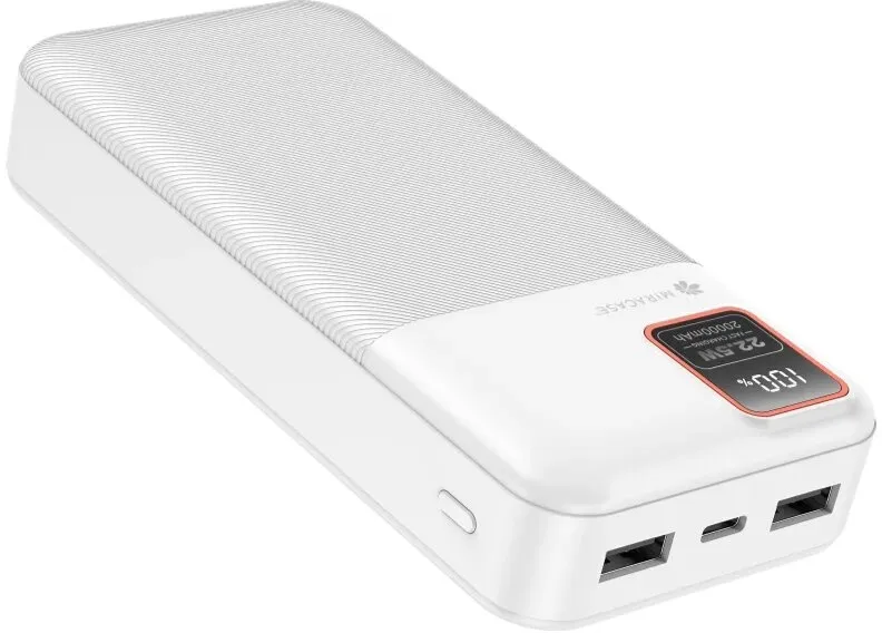 מטען נייד/סוללת גיבוי Miracase MPB20LCD 20000mAh – בצבע לבן