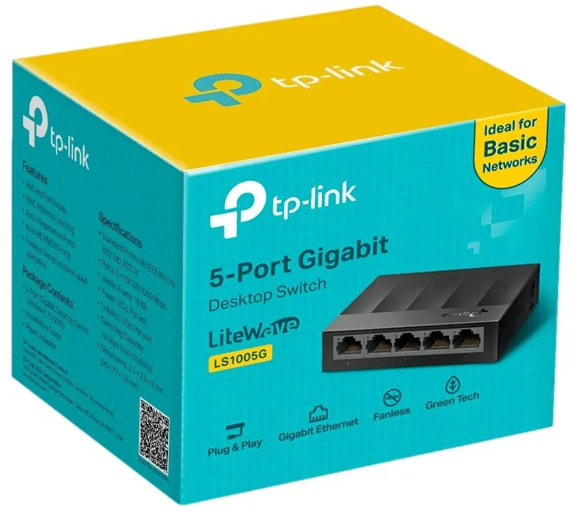 מתג TP-Link LS1005G עם 5 יציאות