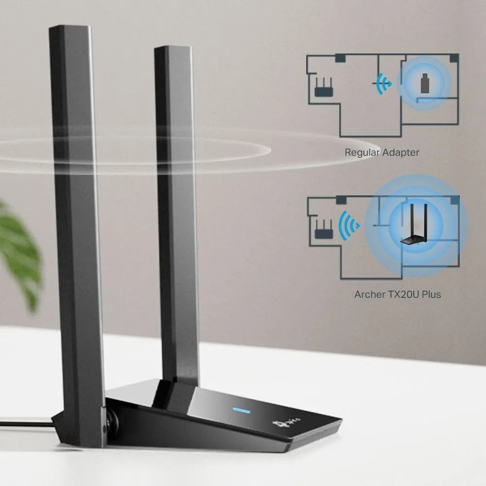 מתאם רשת אלחוטי TP-Link Archer TX20U Plus AX1800 Dual Antennas