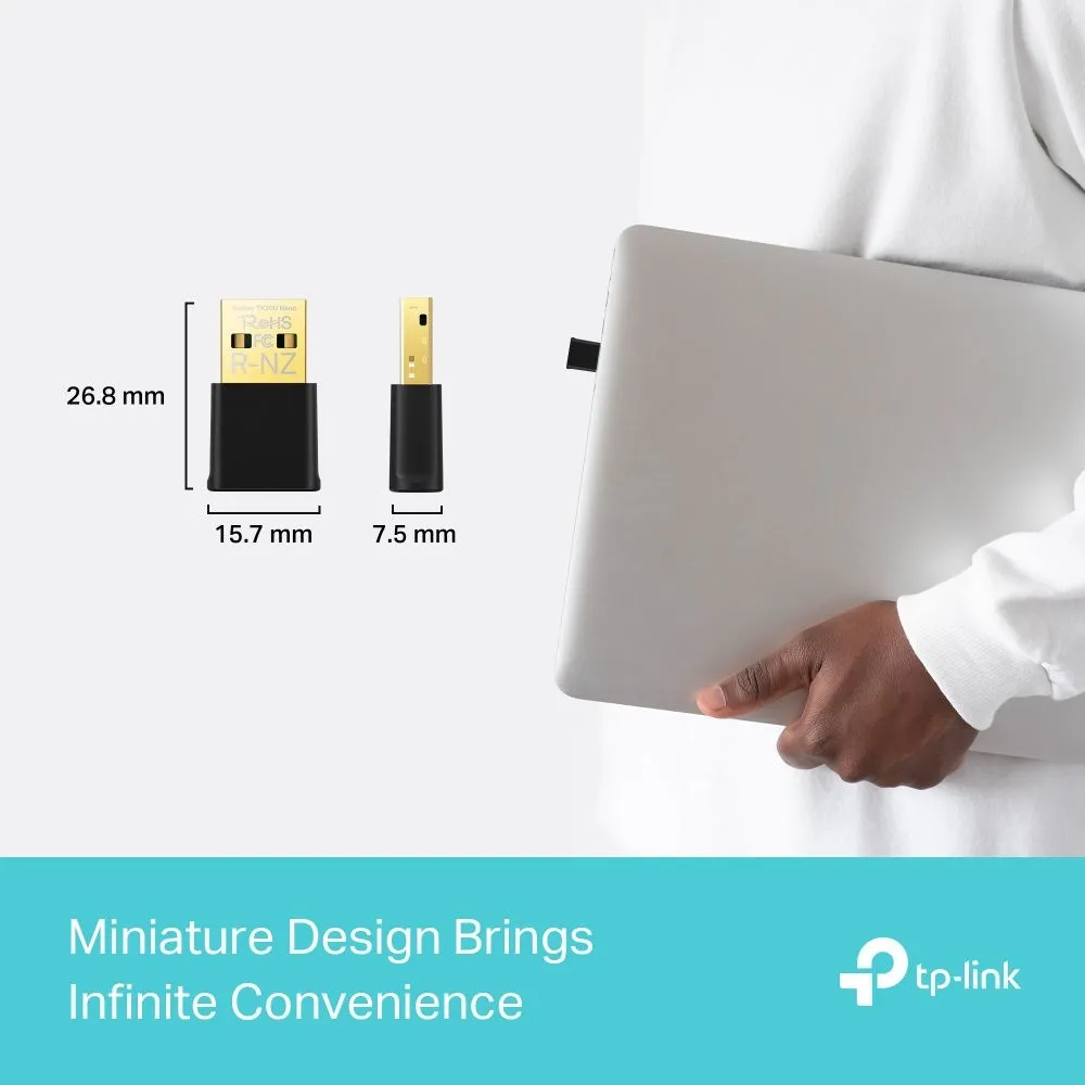 מתאם רשת אלחוטי TP-Link AX1800 WiFi 6 Archer TX20U Nano