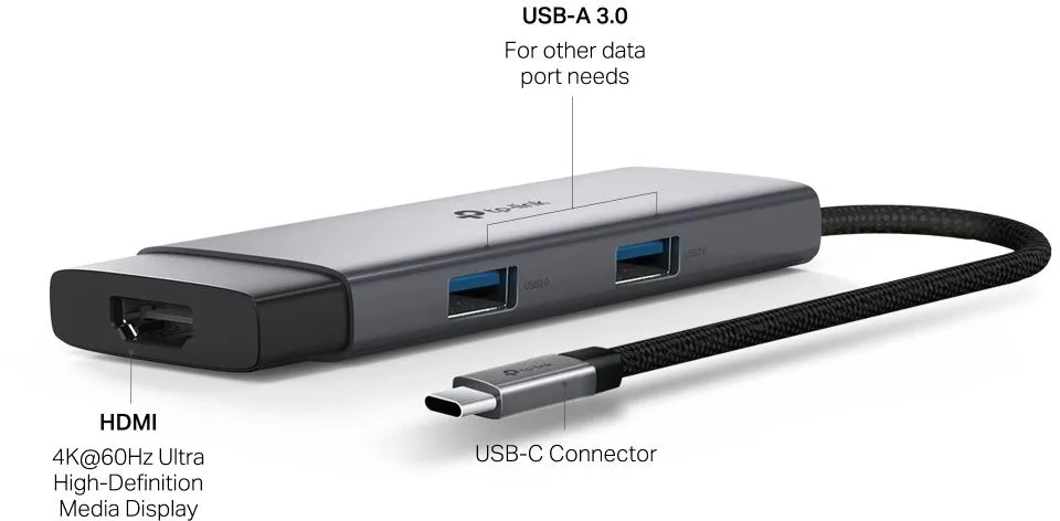 תחנת עגינה 5 ב-1 TP-Link UH5020C USB Type-C