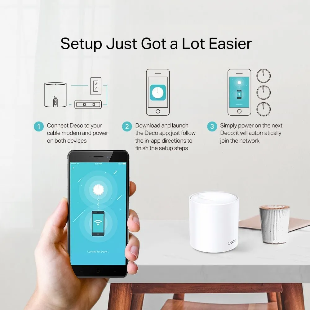 ראוטר אלחוטי TP-Link AX1800 Whole Home Mesh Wi-Fi System Deco X20