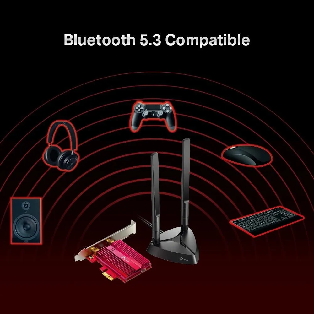 מתאם רשת אלחוטי TP-Link AX3000 WiFi 6 Bluetooth 5.0 PCIe Archer TX3000E