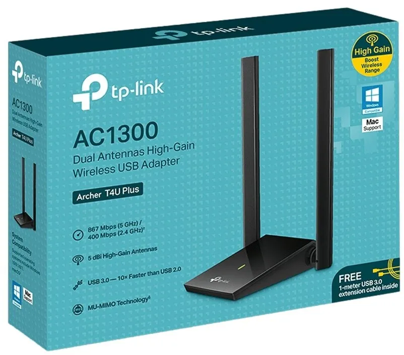 כרטיס רשת אלחוטי TP-Link AC1300 Archer T4U Plus