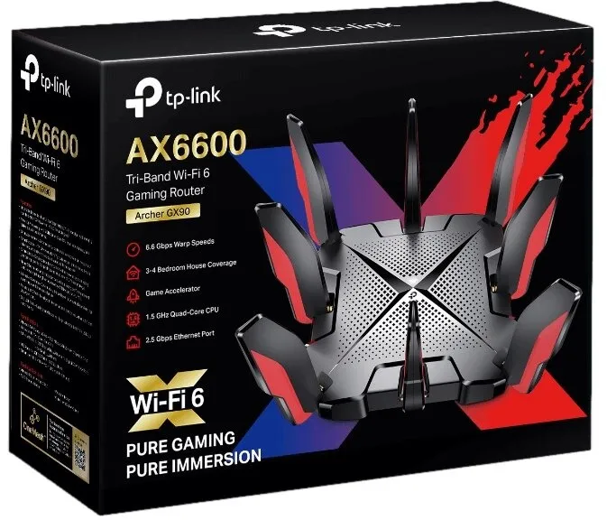 נתב אלחוטי TP-Link Archer GX90 AX6600 GAMING AX6600