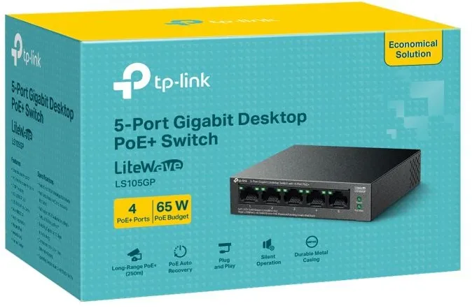 רכזת רשת TP-Link TL-S105GP 5 Ports Gigabit 10/100/1000Mbps