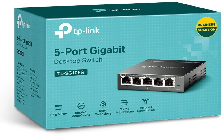 רכזת רשת TP-Link TL-SG105S 5 Ports Gigabit 10/100/1000Mbps