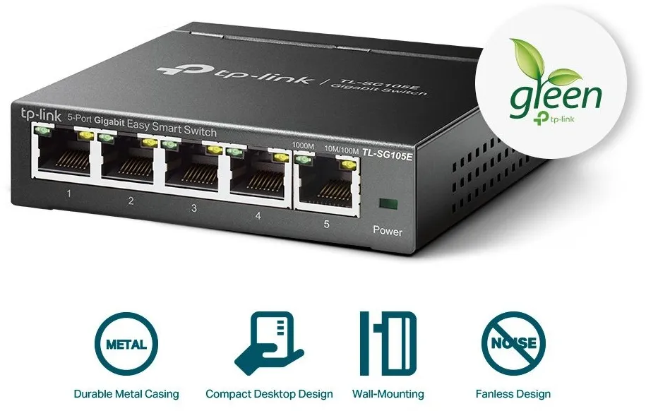 מתג חכם TP-Link 5 Ports Gigabit TL-SG105E Easy