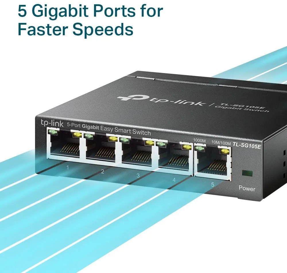 מתג חכם TP-Link 5 Ports Gigabit TL-SG105E Easy
