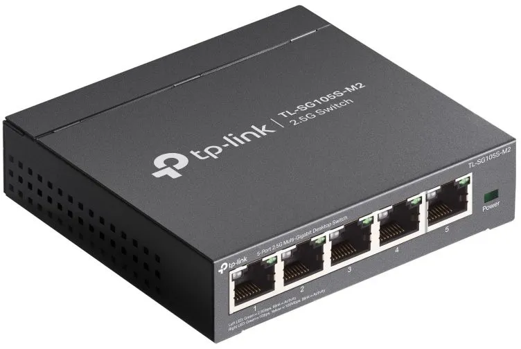 מתג שולחני TP-Link 5 Ports 2.5G Multi-Gigabit TL-SG105S-M2